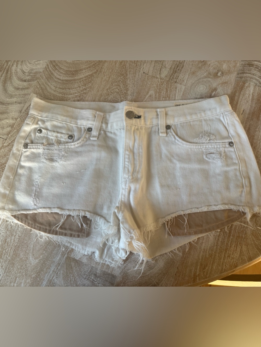 rag & bone white cutoffs